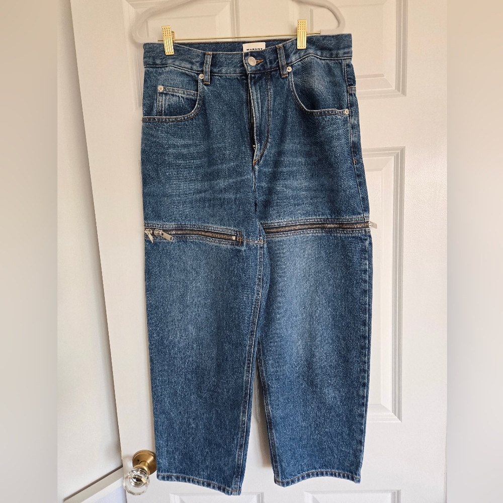 Isabel Marant Salia Jeans with Zipper Accent